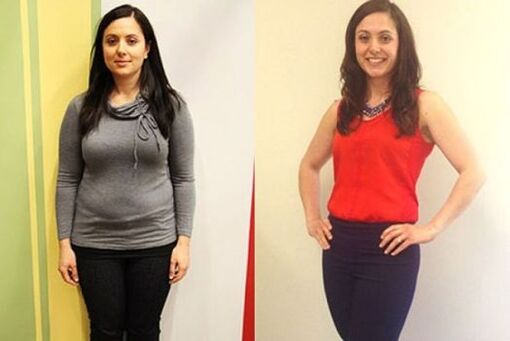 Ženska pred in po ajdovi dieti (1)